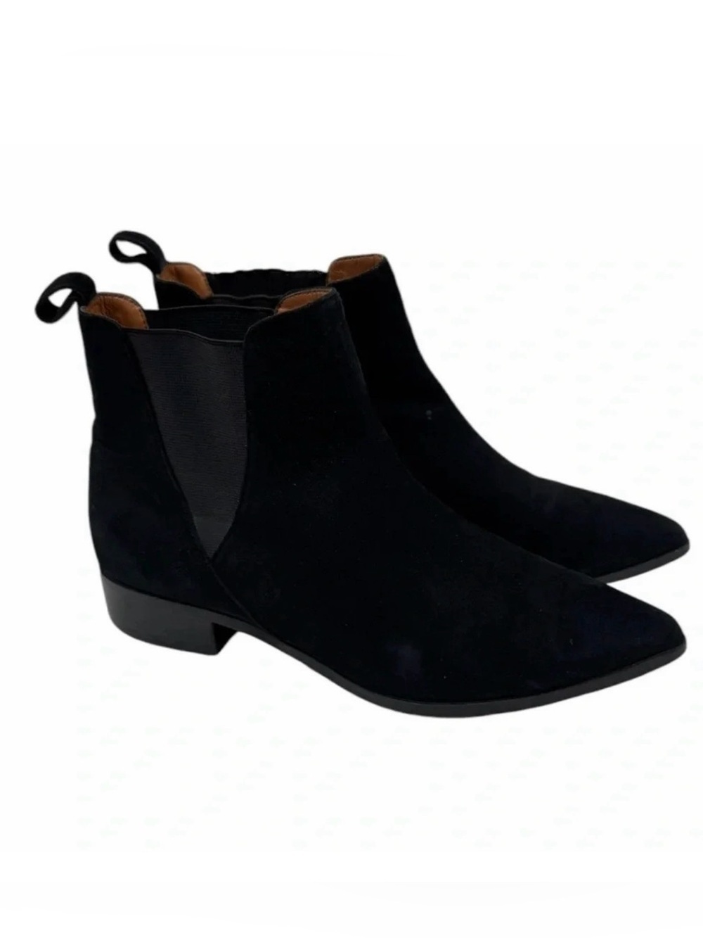 & Other Stories Black Suede Chelsea Bootie